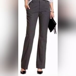 Banana Republic Ryan Silk/Linen Business Office Straight Leg Pants Gray Sz.8
